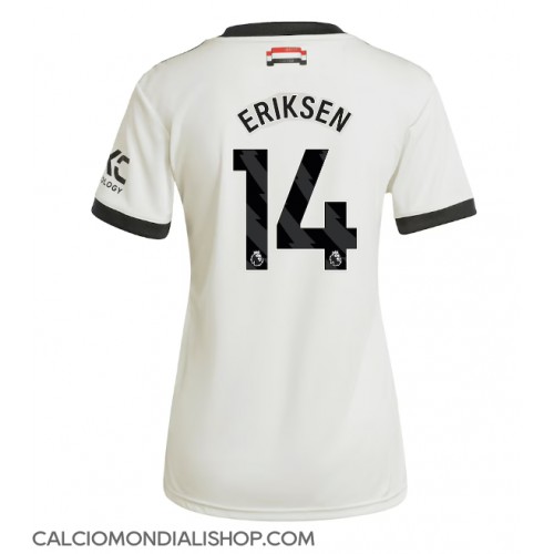 Maglie da calcio Manchester United Christian Eriksen #14 Terza Maglia Femminile 2024-25 Manica Corta